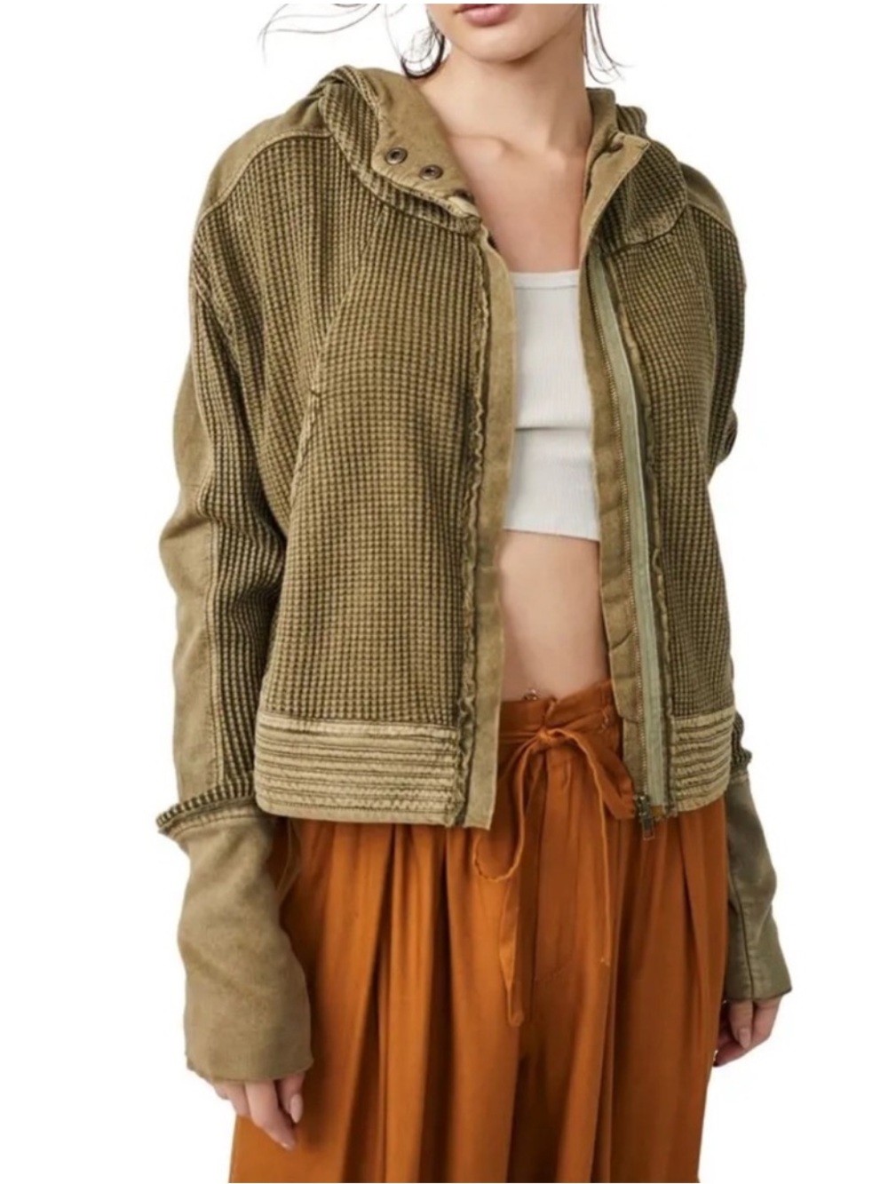 Free People zip-up hoodie. Size large.